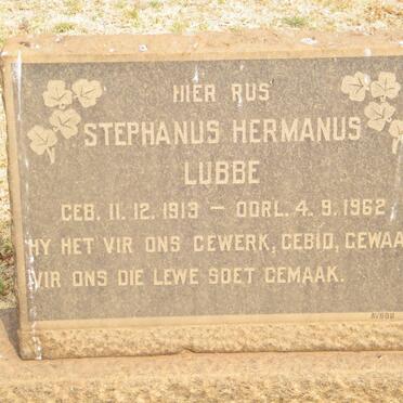 LUBBE Stephanus Hermanus 1913-1962