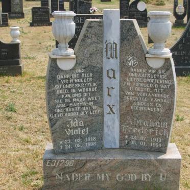 MARX Abraham Frederick 1913-1994 &amp; Ida Violet 1918-1998