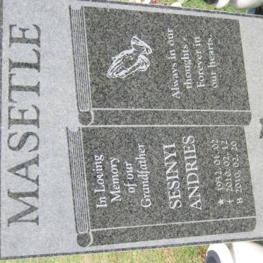 MASETLE Sesinyi Andries 1932-2010
