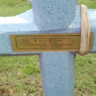 MAKUME Mohlolo Christiopher 1992-2009