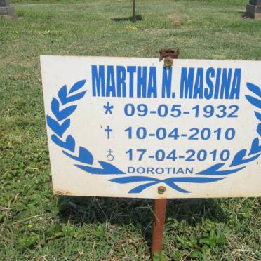 MASINA Martha N. 1932-2010
