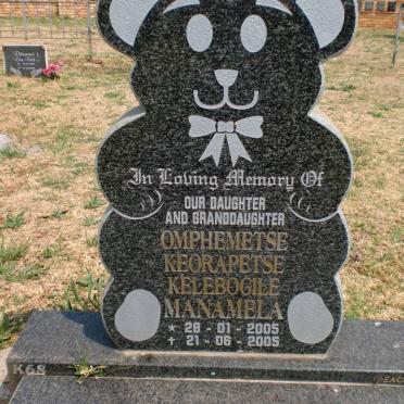 MANAMELA Omphemetse Keorapetse Kelebogile 2005-2005
