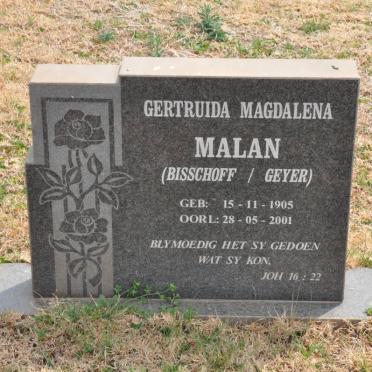 MALAN Gertruida Magdalena formerly GEYER nee BISSCHOFF 1905-2001
