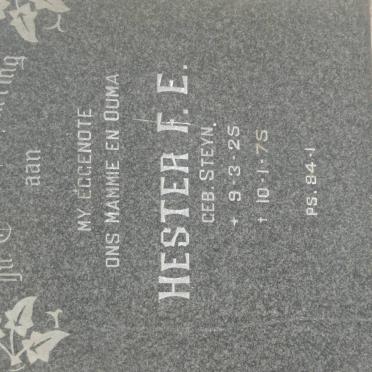 MARITZ Hester F.E. nee STEYN 1925-1975