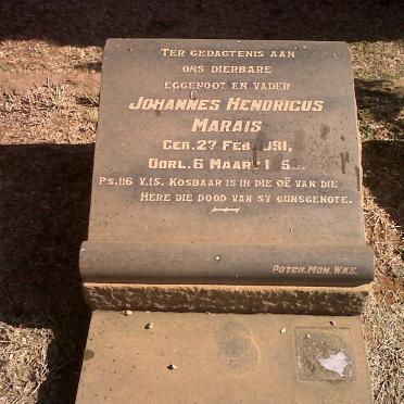 MARAIS Johannes Hendricus 1891-195?