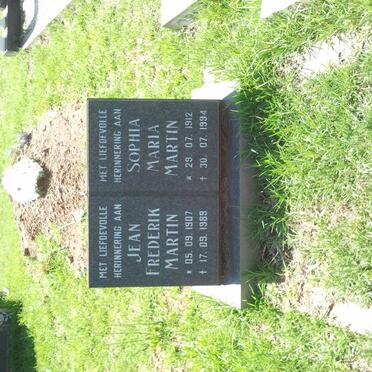 MARTIN Jean Frederik 1907-1989 &amp; Sophia Maria 1912-1994