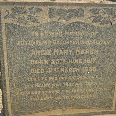 MARSH Angie Mary  1917-1938