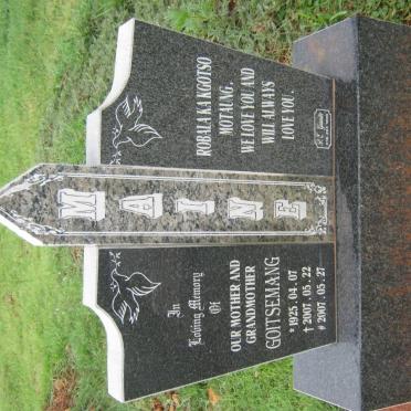 MAINE Goitsemang 1925-2007
