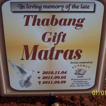 MATRAS Thabang Gift 2010-2011