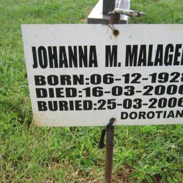 MALAGENI Johanna M. 1928-2006