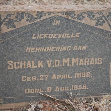 MARAIS Schalk  v.d. M. 1898-1955