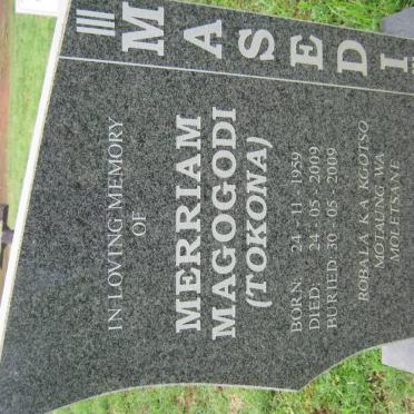 MASEDI Merriam Magogodi 1959-2009