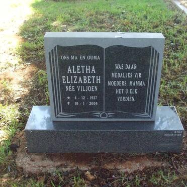 MAREE Aletha Elizabeth nee VILJOEN 1937-2006