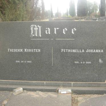 MAREE Frederik Korsten -1969 &amp; Petronella Johanna -2000