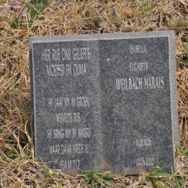 MARAIS Isabella Elizabeth, Weilbach 1926-2000