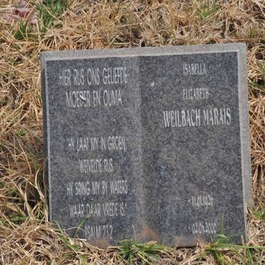 MARAIS Isabella Elizabeth, Weilbach 1926-2000