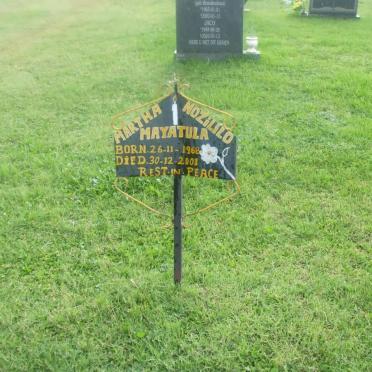MAYATULA Martha Nozililo 1968-2001