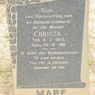 MARÉ Christa 1922-1961