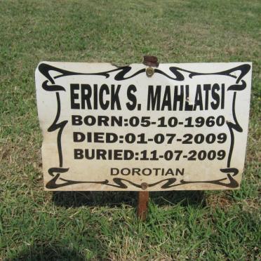 MAHLATSI Erick S. 1960-2009