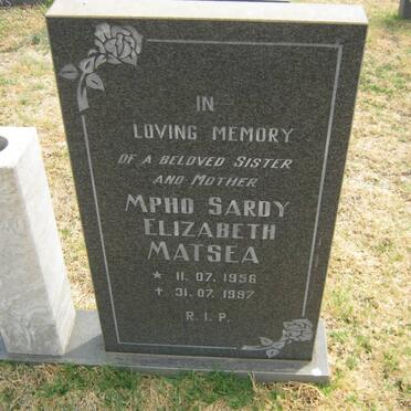 MATSEA Mpho Sardy Elizabeth 1956-1997