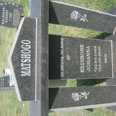 MATSHOGO Kedibone Johanna 1944-2010