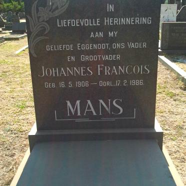 MANS Johannes Francois 1906-1986