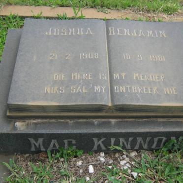 MAC KINNON Joshua Benjamin 1908-1981