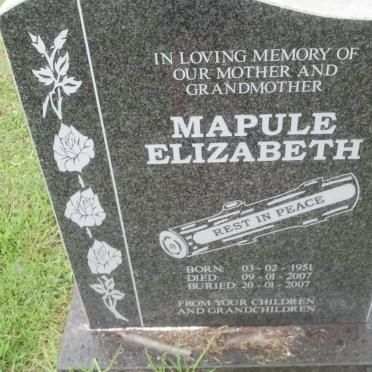 MAPULE Elizabeth 1951-2007