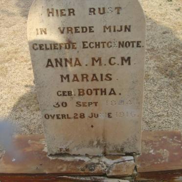 MARAIS Anna M.C.M. nee BOTHA 18?4-1916