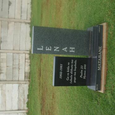 MATABANE Lenah 1902-1981