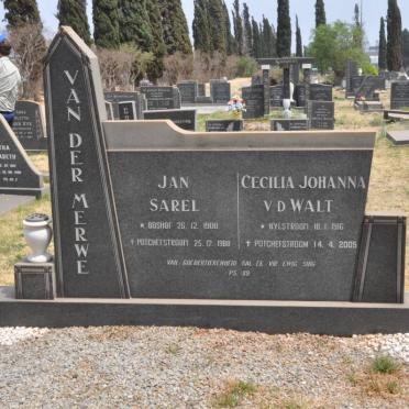 MERWE Jan Sarel, van der 1908-1988 &amp; Cecilia Johanna v d WALT 1916-2005
