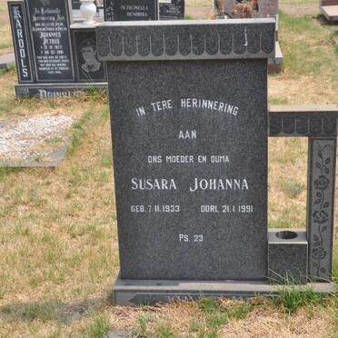 MERWE Susara Johanna, van der 1933-1991