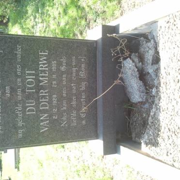 MERWE du Toit, van der 1928-1985