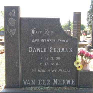 MERWE Dawid Schalk, van der 1938-1982