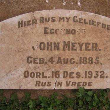 MEYER John 1885-1932