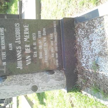 MERWE Johannes Jacobus, van der 1923-1998