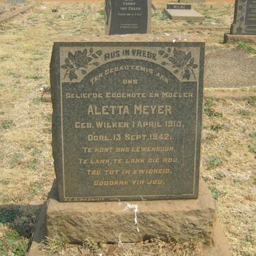 MEYER Aletta nee WILKEN 1915-1942
