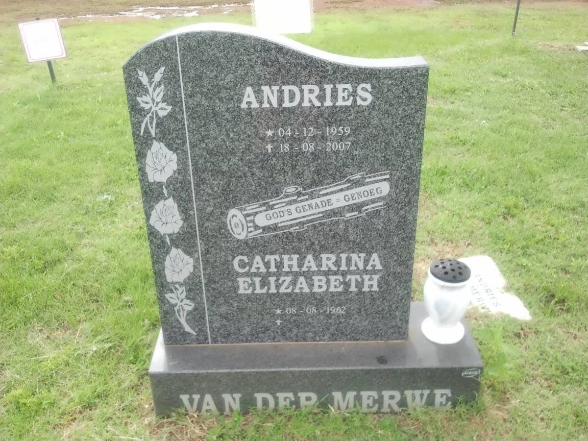 MERWE Andries, van der 1959-2007 &amp; Catharina Elizabeth 1962-