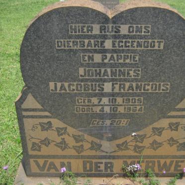 MERWE Johannes Jacobus Francois, van der 1909-1964