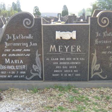 MEYER Gideon Frederik 1903-1985 &amp; Maria OBERHOLSTER 1907-1998