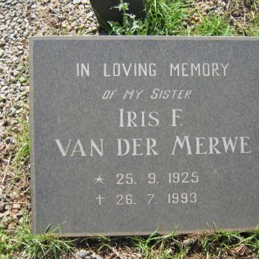 MERWE Iris F., van der 1925-1993