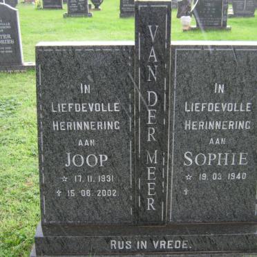MEER Joop, van der 1931-2002 &amp; Sophie 1940-