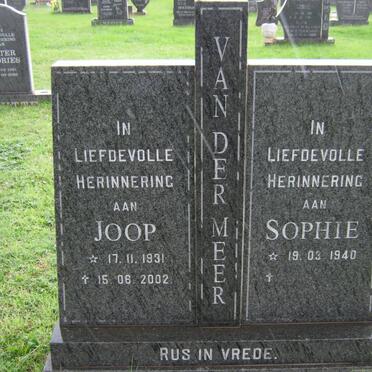 MEER Joop, van der 1931-2002 &amp; Sophie 1940-