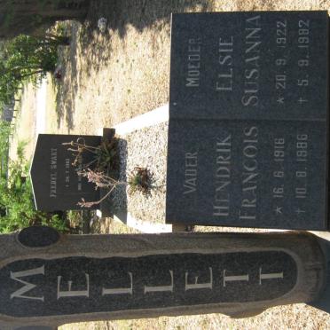 MELLETT Hendrik Francois 1916-1986 &amp; Elsie Susanna 1922-1982
