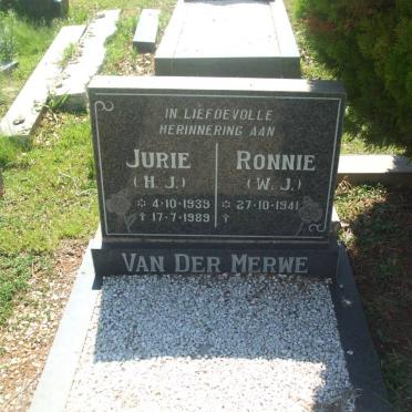MERWE H.J. van der 1939-1989 &amp; W.J. 1941-
