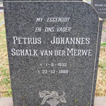 MERWE Petrus Johannes Schalk, van der 1932-1988