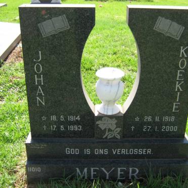 MEYER Johan 1914-1993 &amp; Koekie 1918-2000
