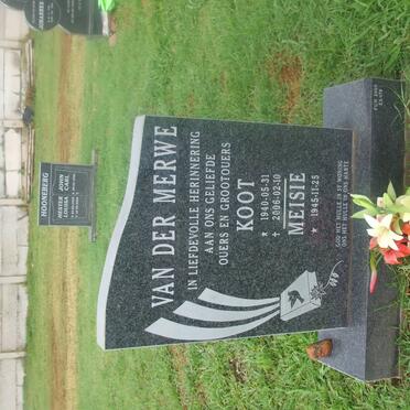 MERWE Koot, van der 1940-2006 &amp; Meisie 1945-