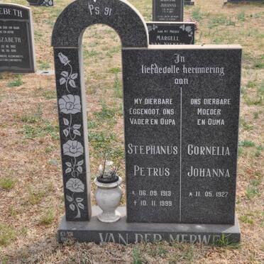 MERWE Stephanus Petrus, van der 1913-1999 &amp; Cornelia Johanna 1927-