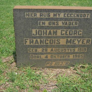 MEYER Johan Georg Francois 1919-1965
